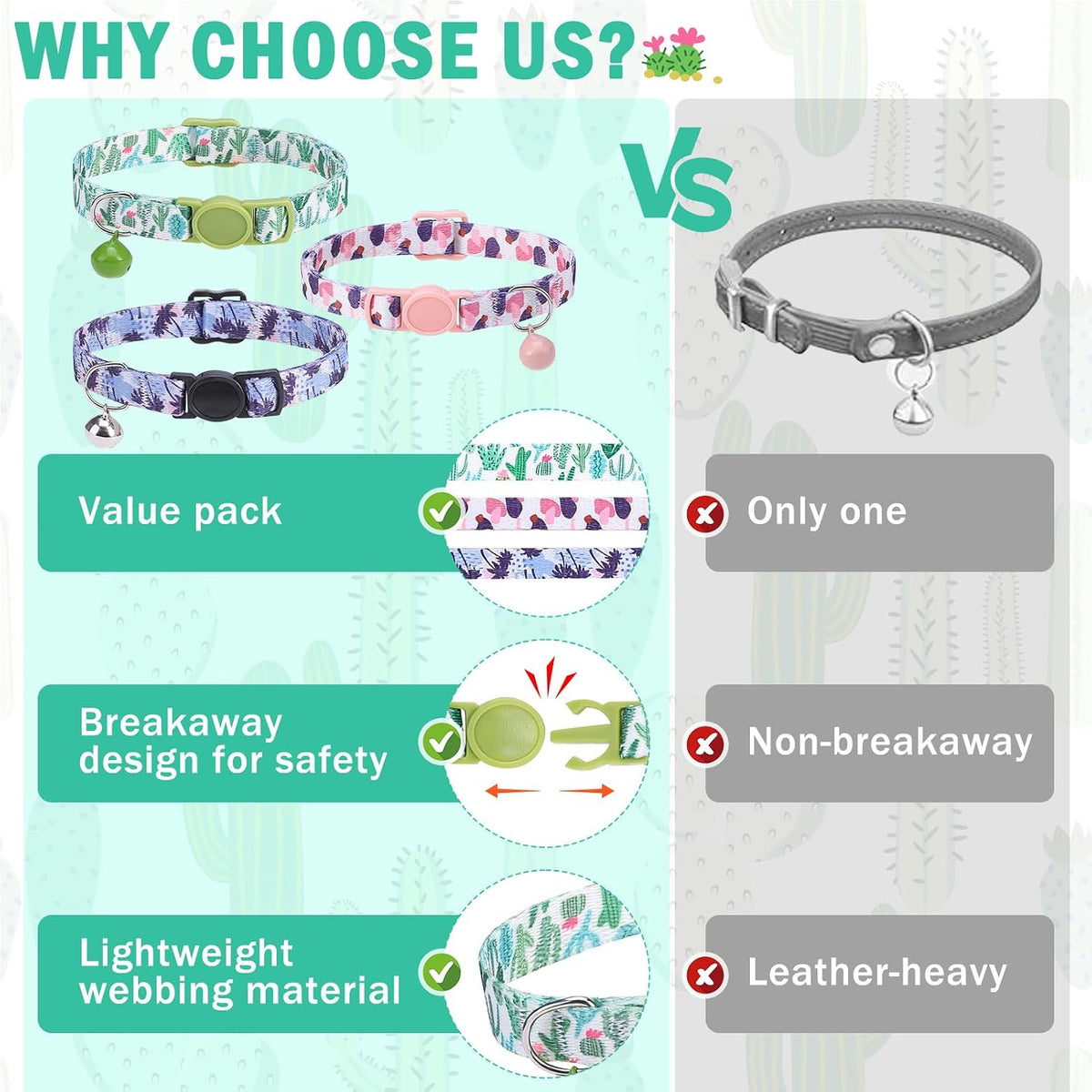 Breakaway Cat Collars with Bell - Summer Elements - image 4