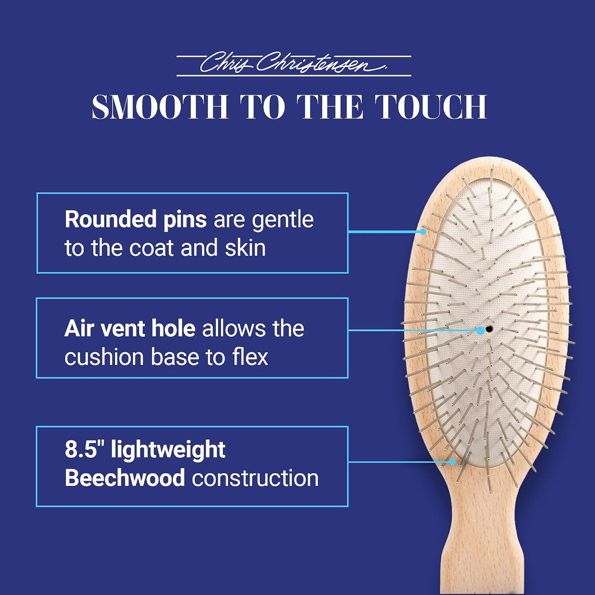 Chris Christensen Dog Brush, Original Series - Brown / 20mm-Regular - image 3