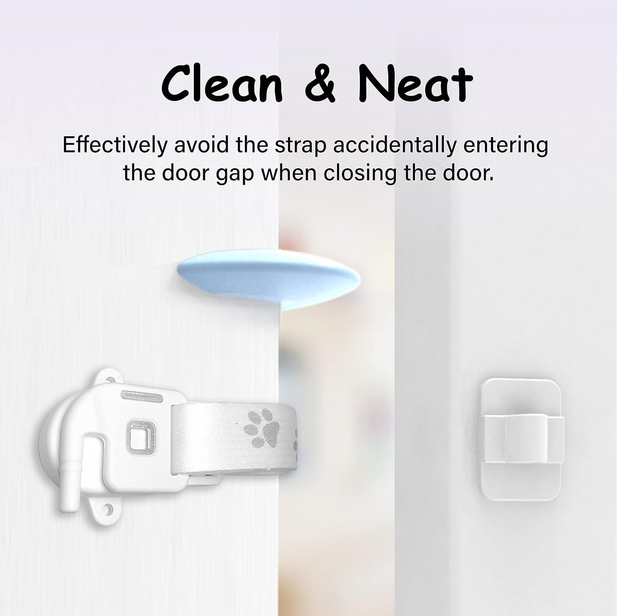 Neobay Adjustable Door Strap and Latch - Magnetic With Stopper 2 Packs - image 3
