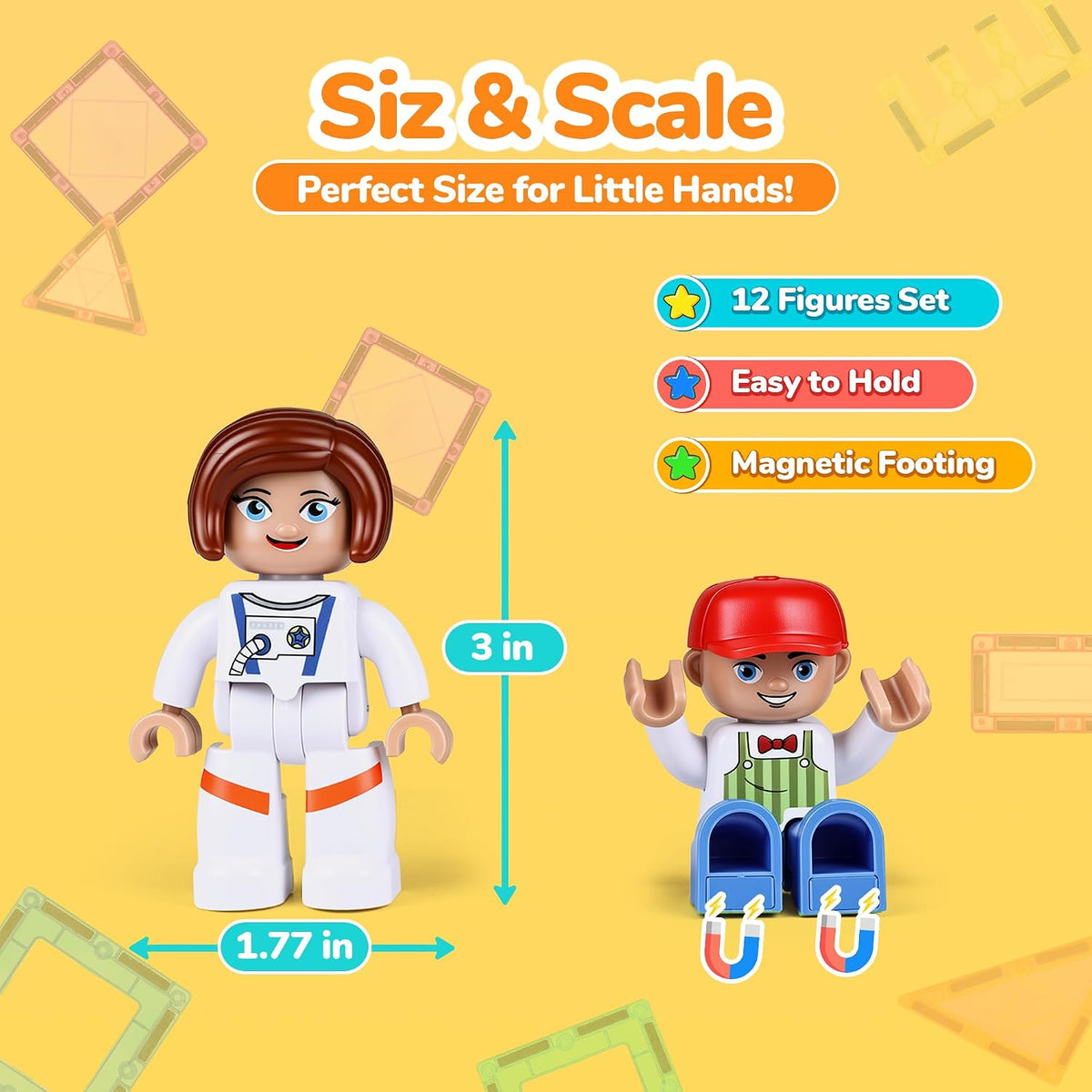 Mruikeny 12 Pieces Large Magnetic Figures for Kids Ages 3 4 5 6 7 8+ – Fun for Kids & Family - Vibrant - image 2