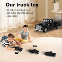 Little Blue Truck Toy,1:32 Pull Back Cars Toy for Kids Boys Girls – Fun for Kids & Family - Black - image 3