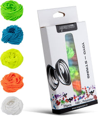 MAGICYOYO 100% Polyester Professional Yoyo Strings for Responsive - 25 Yoyo Strings-Blue, Green, White,Yellow, Orange