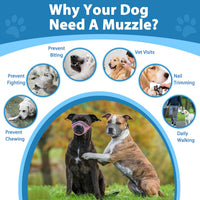 Mesh Dog Muzzle Suits for Small Medium Large Dogs Dog Muzzle Set – Essentials for Dogs - Black / Small 3 PCS(XXS-S) - image 4