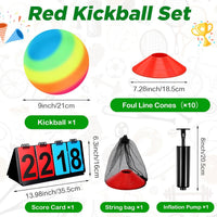 Jenaai blue kickball set with 10 inch ball, rubber bases, cones, scoreboard and pump - view 31
