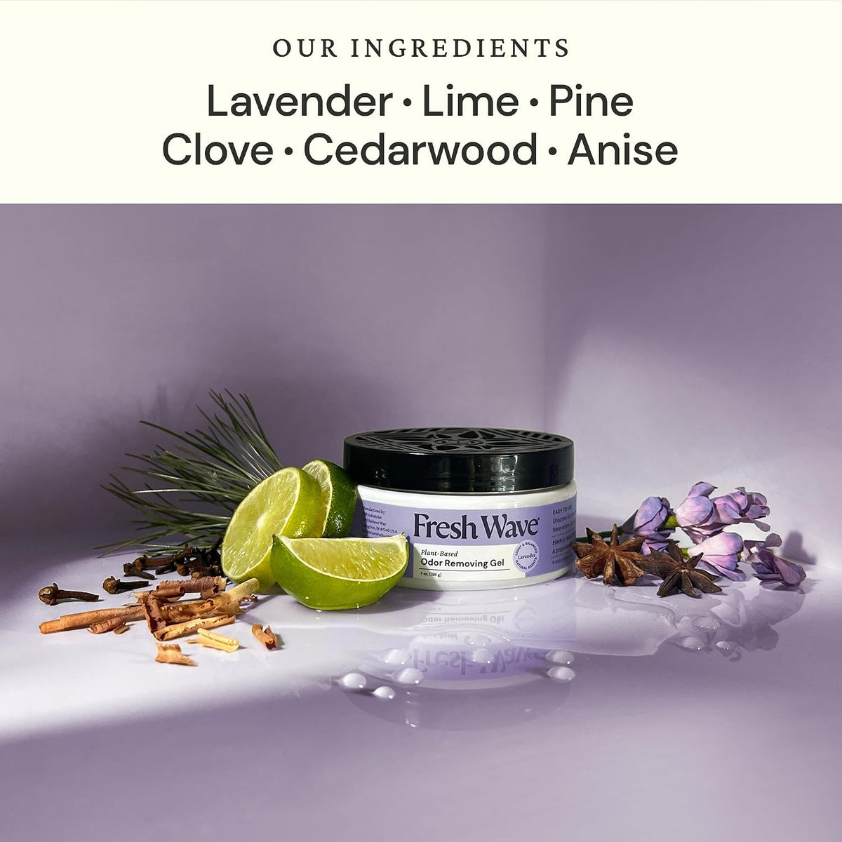 Fresh Wave Lemon Odor Removing Gel - Lavender / 22 fl oz (Pack of 2: 15 fl oz & 7 fl oz) - image 2