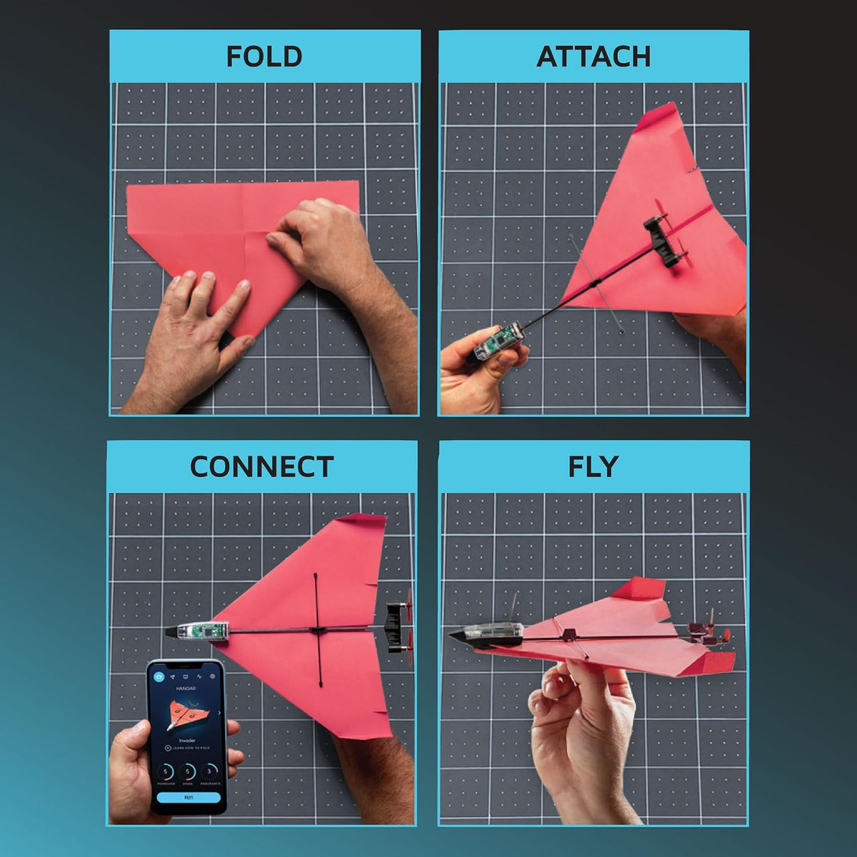 POWERUP 4.0 Dragon Paper Airplane Kit Smartphone App Controlled RC - PU 4.0 - image 2