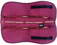 Harrison Howard Correction Half Pad with 4 Pockets and Foam Inserts with Differentiated Thickness Adjustable Horse Riding Pad with Added Cushioning and Comfort