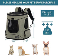 Petsfit Dog and Cat Backpack Carrier, Padded Waist Support - AGreen - image 3
