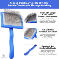 Slicker Brush for Dogs, Long Pin Doodle Grooming Brush, Large - image 2