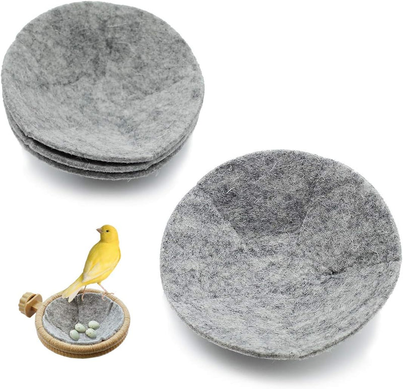 FOIBURELY 4 Canary Finch Nesting Wool Felt Pads – Essentials for Birds