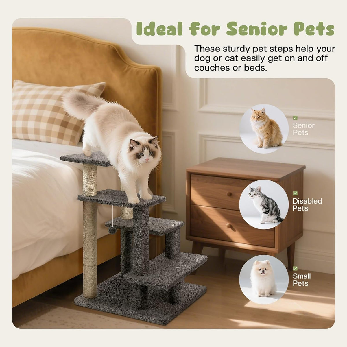 4-Step Pet Steps for Cats/Dogs - Gray / 1 / 4-step - image 2
