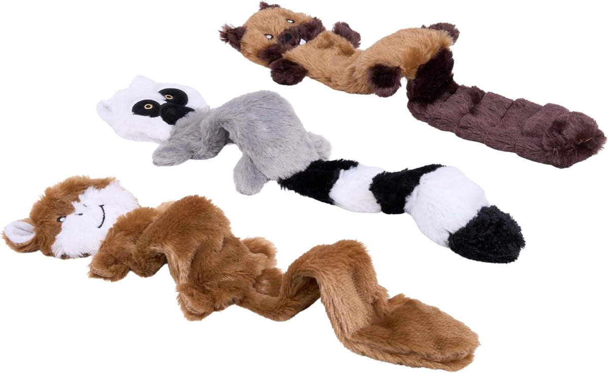 ZippyPaws Skinny Peltz No Stuffing Dog Toy Pack to Keep Them Busy - Chipmunk, Lemur, Monkey - Large (3-pack) - image 2
