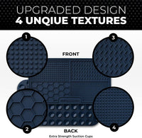 Dog Lick Mat for Dogs, Feeding Pad for Anxious Pets Plus 4 Different Puzzles for Mental Stimulation - 2 Pack / Navy - image 2