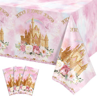 3 Pack Plastic Birthday Tablecloth - Rose Castle