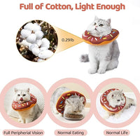 Amakunft Adjustable Cat Cone Collar Soft, Cat Recovery Collar, Cone for Cat After Surgery, Cat Neck Cone, Elizabethan Collar for Cat and Kitten (Donut S (Neck: 5"-10"))