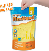 NiToy FlexiSand Toy Sand 2.2Lbs Moldable Sensory Sand for Kids - Yellow - image 4