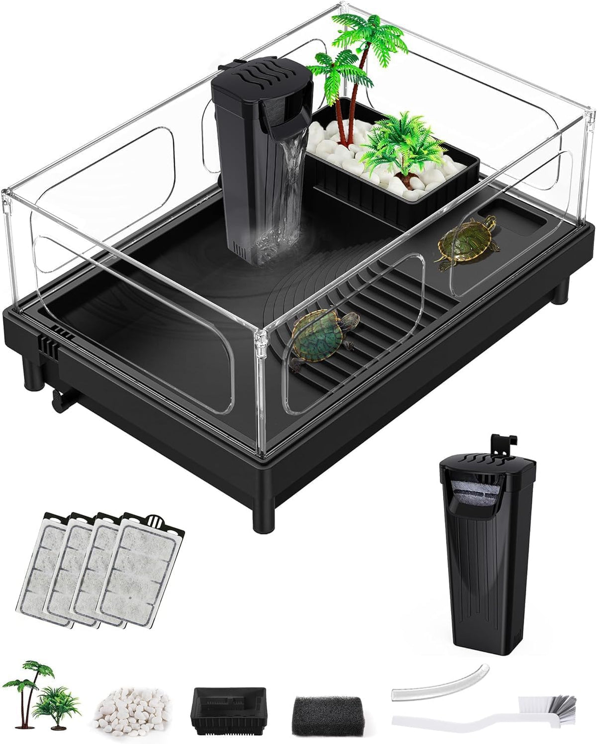 MoonOrange Small Turtle Tank Kit - Black +Filter