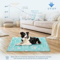 BEAUTYZOO Upgrade Dog Cooling Mat Extra Large, Reversible Self-Cooling Mat for Dogs, Thicken Pet Ice Cool Pad Blanket for Summer Kennel Sofa Bed Floor Car Seat, Machine Washable&Foldable, 59"x40"