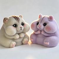Handmade Hamster Squishy Toy - Christmas Hamser & Cat Set - image 3