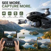 Holy Stone HS175D GPS Drone with 4K Camera for Adults - Matte Black - image 2