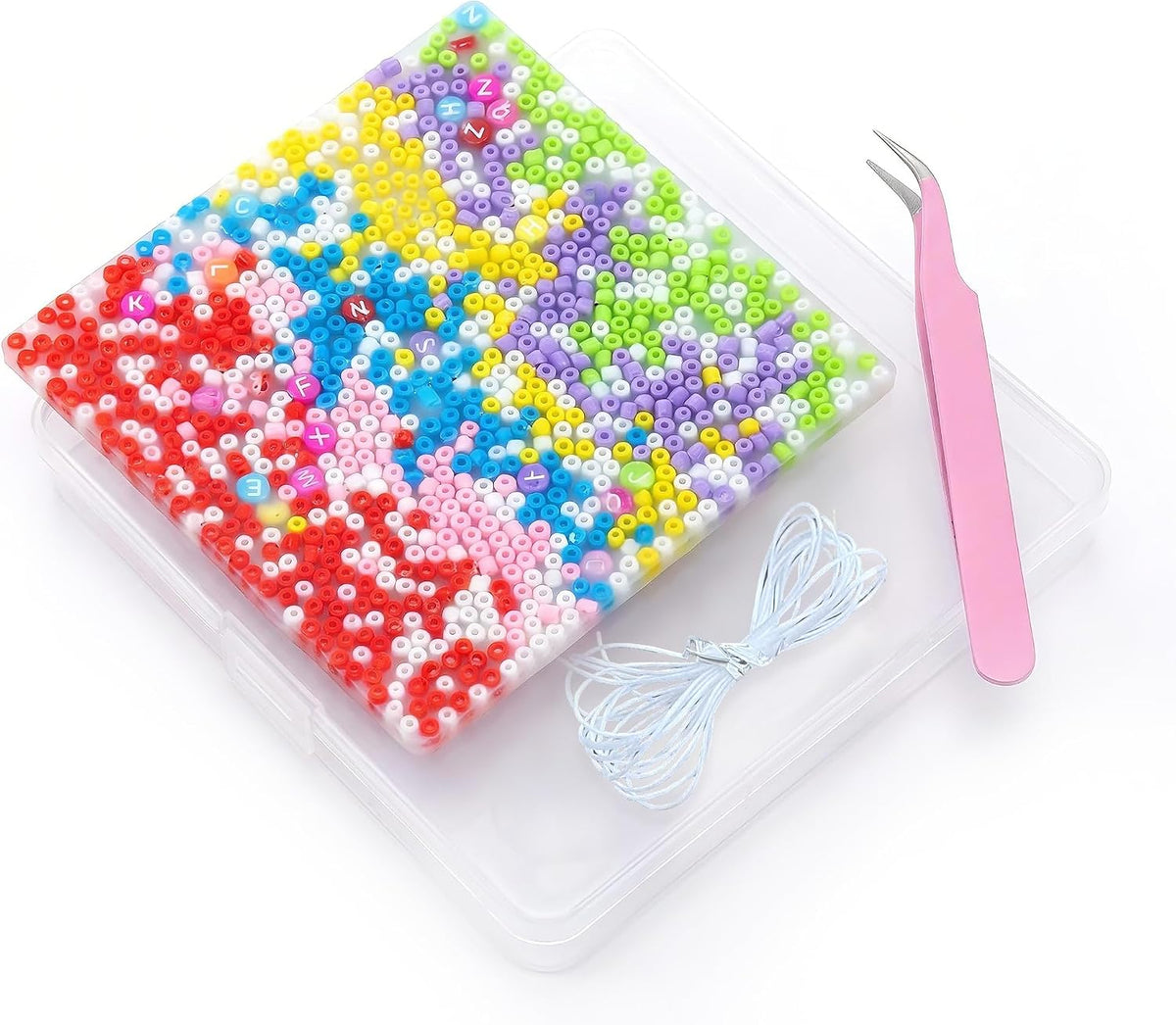 Pixnest 5 pack picky pads, rainbow fidget picking pads 3.34 inch with tweezer - view 4