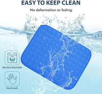 MICROCOSMOS Summer Cooling Mat & Sleeping Pad- Water Absorption Top, Materials Safe, Easy Carry, EZ Clean. Keep Cooling for Pets, Kids and Adults.(Navy Blue, 48" x24")