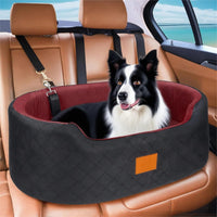 Dog Car Seat for Medium Dogs Up to 50 lbs - Black/Red