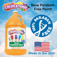 Colorations paraben-free orange tempera paint for kids, 1 gallon container - view 7