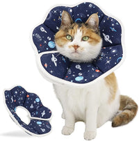 Soft Cat Cone, Adjustable Pet Recovery Collar After Surgery to Prevent Licking Wound, Protective Cat Neck Cone, Comfortable Pet Elizabethan Collar for Cats Kittens and Puppies (Small)