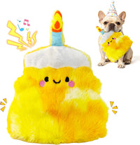 Fuufome Squeaky Dog Toys for Indoor Play with Small - yellowish white