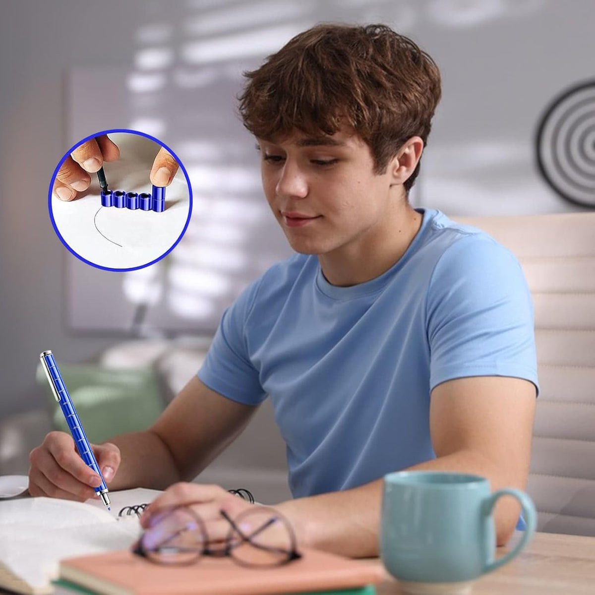 Fidget Gel Pen Gifts for Teens - Blue - image 2