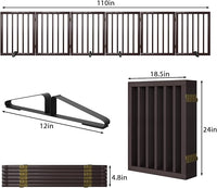 Freestanding Pet Gate 55-110" Extre Wide, Foldable Dog Gate for The Doorways House, Pet Gates for Dogs, Doogie Puppy Fence Gate