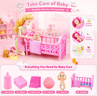 TQRAZ 76 Pcs Doll Car Playset Clothes and Accessories with 11.5 Inch - 96 pcs - image 2
