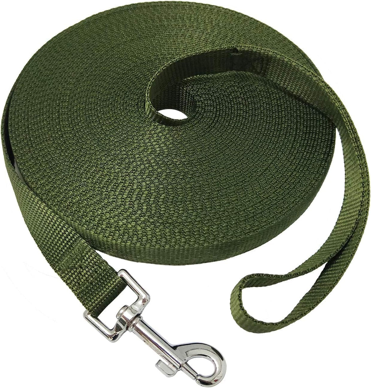 Nylon Training Dog Leash for Small Medium Large Dogs, Camping - Green / 1" x 100ft