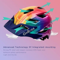 OnBros Kids Bike Helmet Boys Girls Youth Visor Adjustable 50-57CM – Fun for Kids & Family - A-Rainbow1[HOT] - image 3