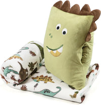 VigorSpring 3-in-1 kids travel pillow and blanket set, plush character pillow with hidden flannel bl - view 2