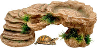 M2cbridge Reptile Hide Resting Step Ledge Cave Hideout Turtle Basking - Sandy Brown