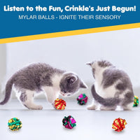 SunGrow Cat Crinkle Balls - Multicolor, 6 Pieces - image 4
