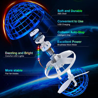 Ivtivfu Flying Orb Ball with Dazzling Lights - Blue - image 4