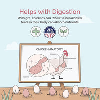 Chick Grit for Baby Chicks - Chickens Age 0-8 Weeks, 100% Natural Mineral Chick Grit Quartzite, Poultry Grit Digestive Aid, USA Mined, 4 lbs