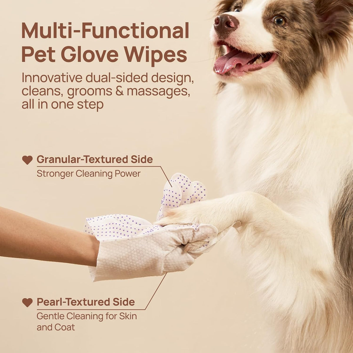 HICC PET Cleaning Glove Wipes PRO for Dogs & Cats - Coconut Scent / 20PCS - image 4
