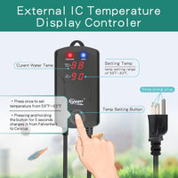 hygger 40-75 Gallon Aquarium Heater with LED Display Controller - 200W - image 2