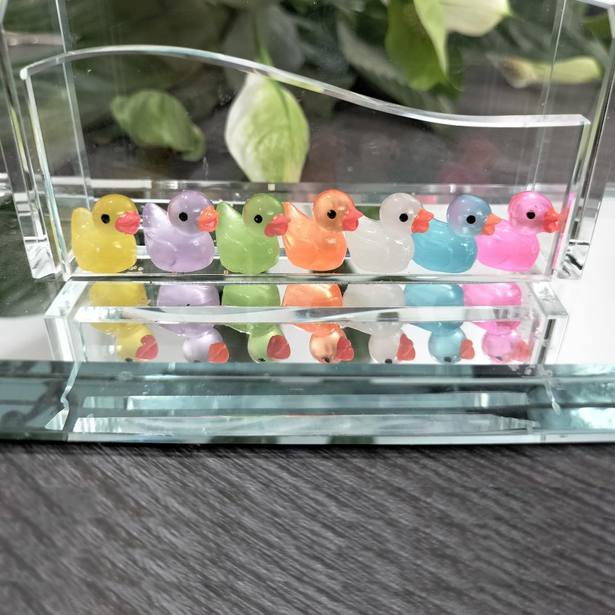 Cidinge 60 Pcs Mini Resin Ducks Luminous Tiny Ducks Miniature Duck - Mini Luminous Ducks - image 4