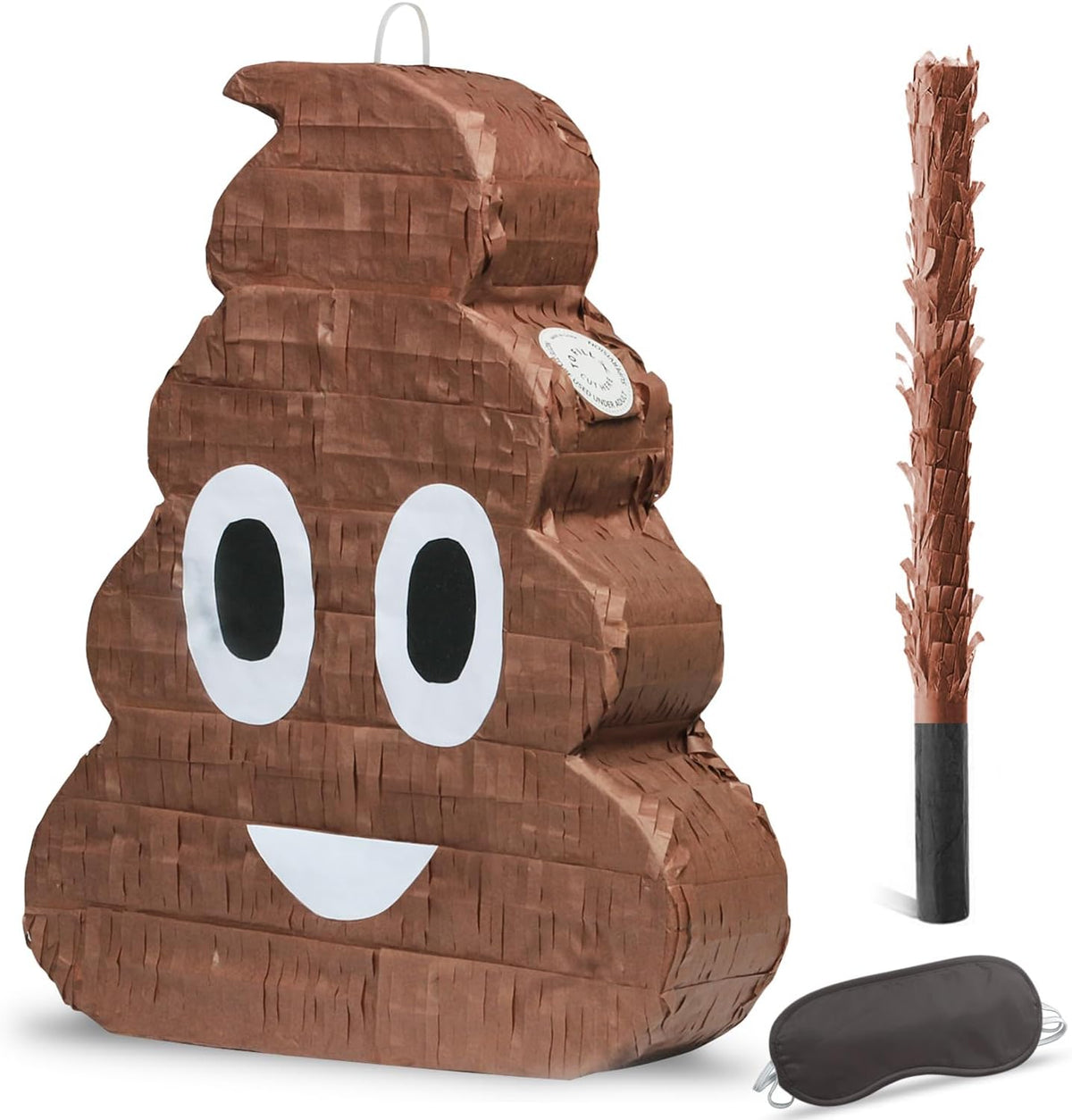 EnriQ Halloween pumpkin pinata in bright tissue paper, 17 x 13 inches