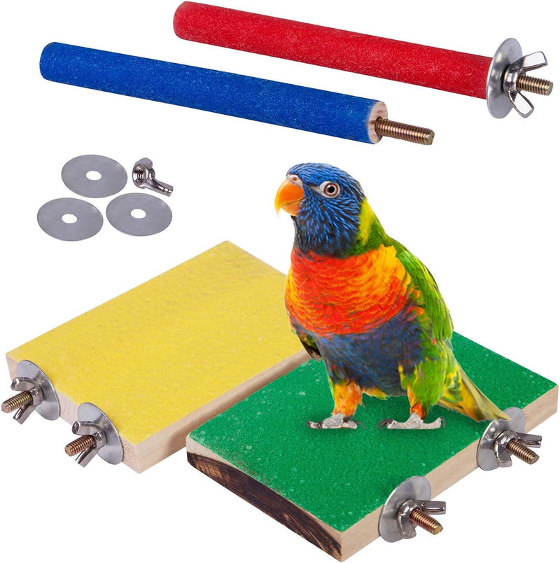 4 PCS Bird Perch Stand Toy