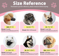 Mesh Dog Muzzle Suits for Small Medium Large Dogs Dog Muzzle Set – Essentials for Dogs - Pink / Small 3 PCS(XXS-S) - image 3