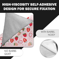 27.6" Cat Grooming Wrap, Self Adhesive Cat Wrap for Cutting Nails, Anti-Escape Calming Cat Swaddle Wrap for Medicine Ear Cleaning, Strawberry Anti-Scratch Cats Burrito Restraint Blanket, Pet Tool