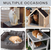 4 Pack Self Heating Cat Pad Self Warming Dog Mat - 12 x 12 Inch / Gray - image 4