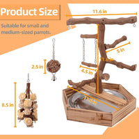 LIMIO Natural Grape Wood Bird Parakeet Playground - image 3