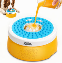 KILIN Slow Feeder Dog Licking Bowl with Rolling Ball